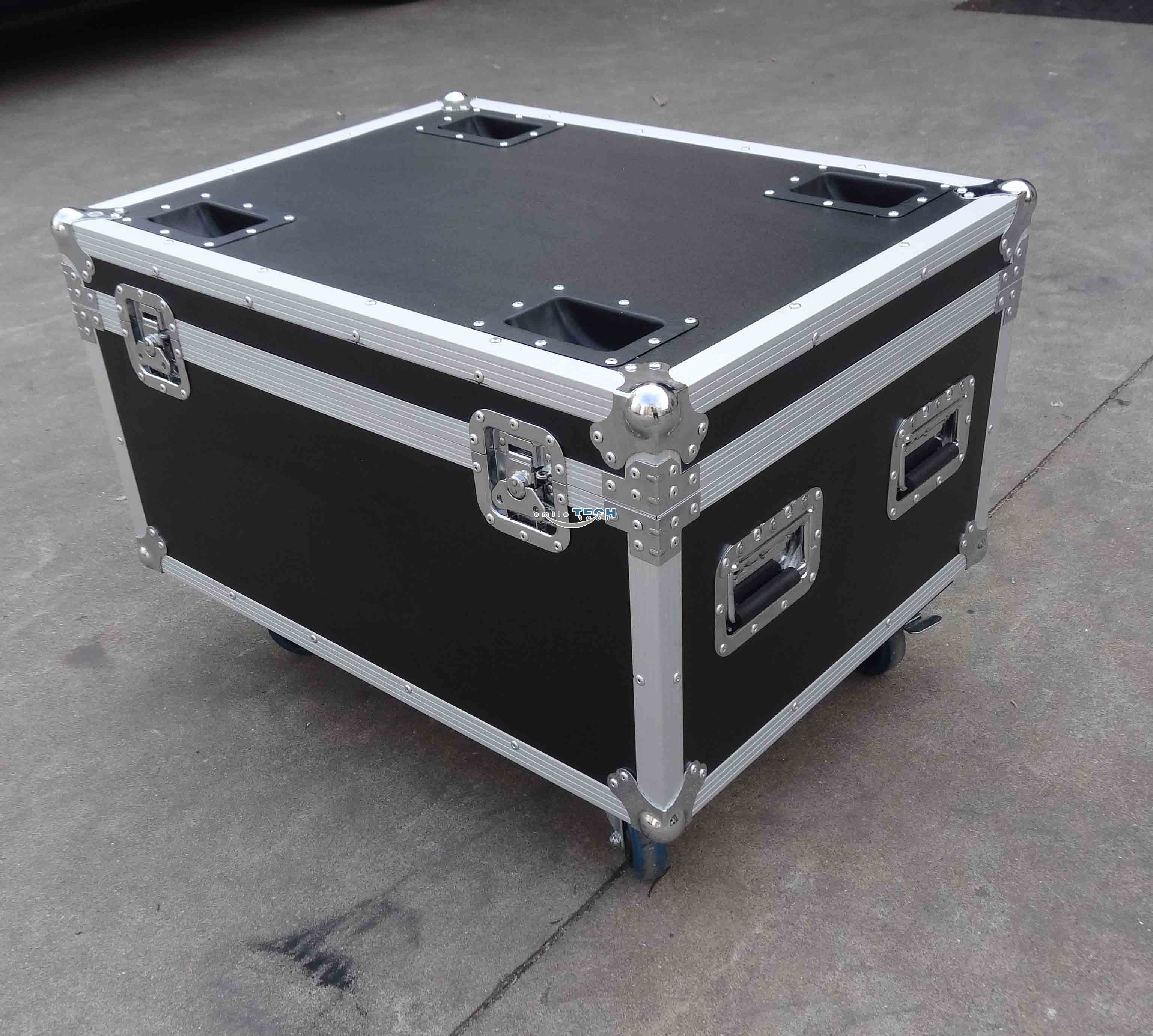 4 Way Par Can Lighting Flight Case with Storage Compartment 