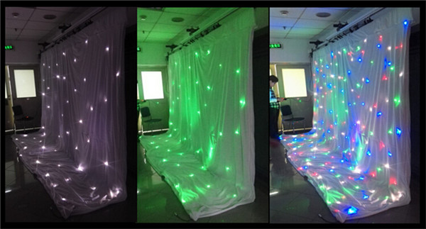led screen star curtain/exhibition screen/trade show led curtain