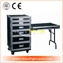 ST Hot Sale 5 Drawer Flight Case With Detachable Cover and Table With High Quality