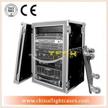 Rack flight case 16u Shock mount case with caster board