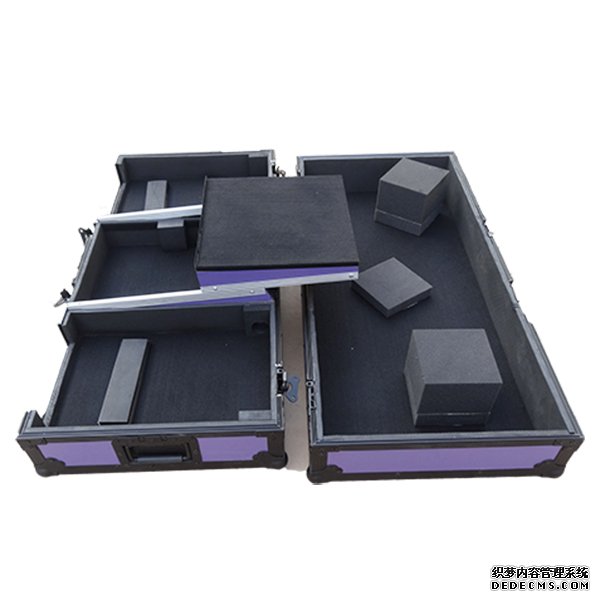 Purple Pioneer Coffin fit for 2 Pioneer CDJ 900 And 1 DJM 850 With Laptop Tray 