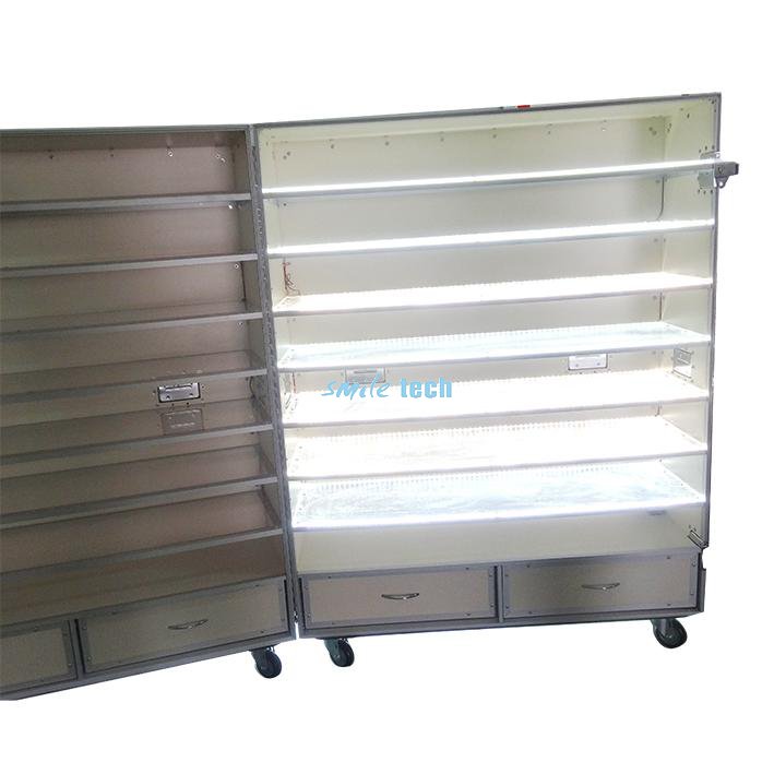 Showcase Display cases retail display flight case with lights