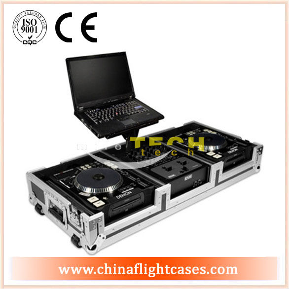 ROAD Case intergrated laptop stand coffin for 2X pioneer CDJ1000/CDJ800, DENON DNS 5000/DNS 3000/DNS3