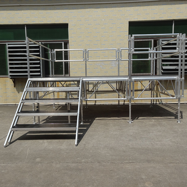 2x1x1.5m Smile Tech aluminum stage with Guard Rail