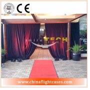 <b>Door decoraction aluminum pipe and drape system with red velvet drape</b>