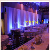 <b>Luxury restaurant wall decoraction chiffon pipe and drape system</b>