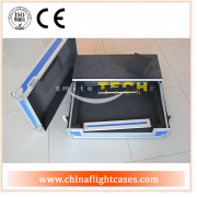 <b>Custom Blue Numark NS 6 ATA DJ flight case with laptop tray and wheels</b>