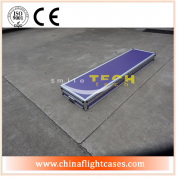 <b>Purple professional cable packer flight case with rubber feet and wheels</b>