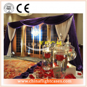 <b>Purple velvet window decoration for event party</b>