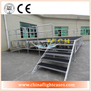 <b>High Quality Event stage truss stage system with guardrail  ---7.32M x 6.1M with 1.2m height legs </b>