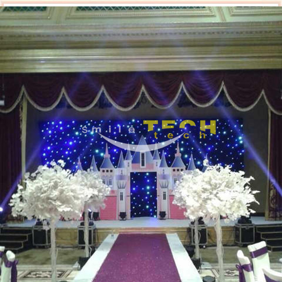 <b>Wedding background decoration LED star curtain with full color</b>