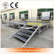 <b>Portable Aluminum Stage With Steps and Guardrail for Concerts</b>